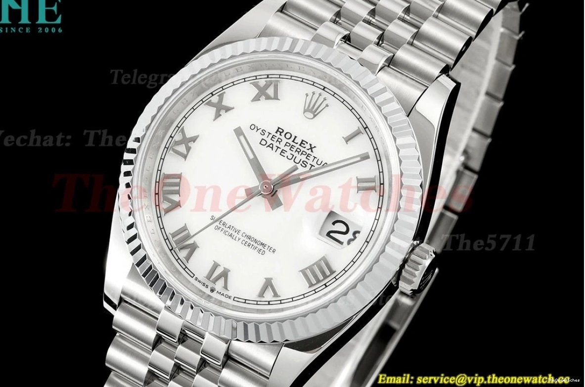 SS SS White Datejust 126234 Rmn JQF Jub 36mm VR3235 0111
